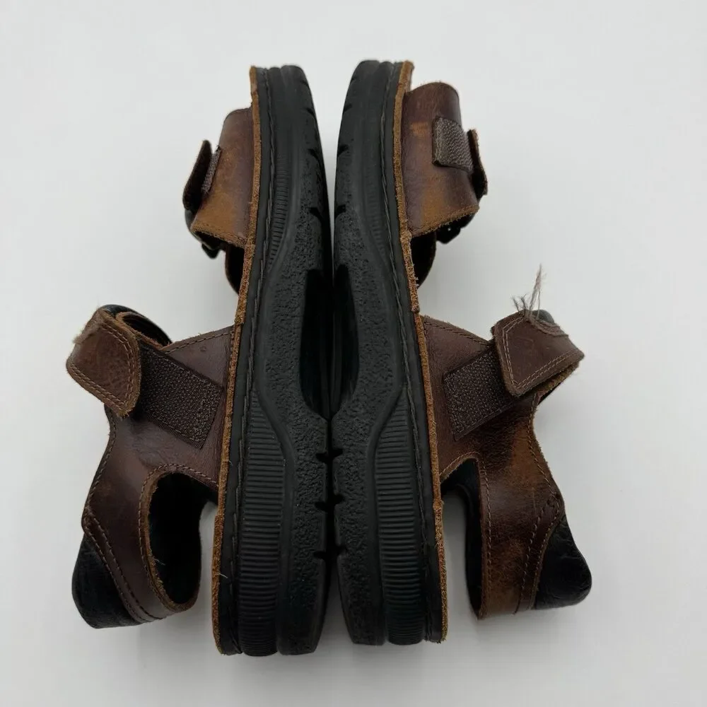 NAOT Men's Lappland Sz 43/10 Brown Leather Adjustable Strap Walking Sandals